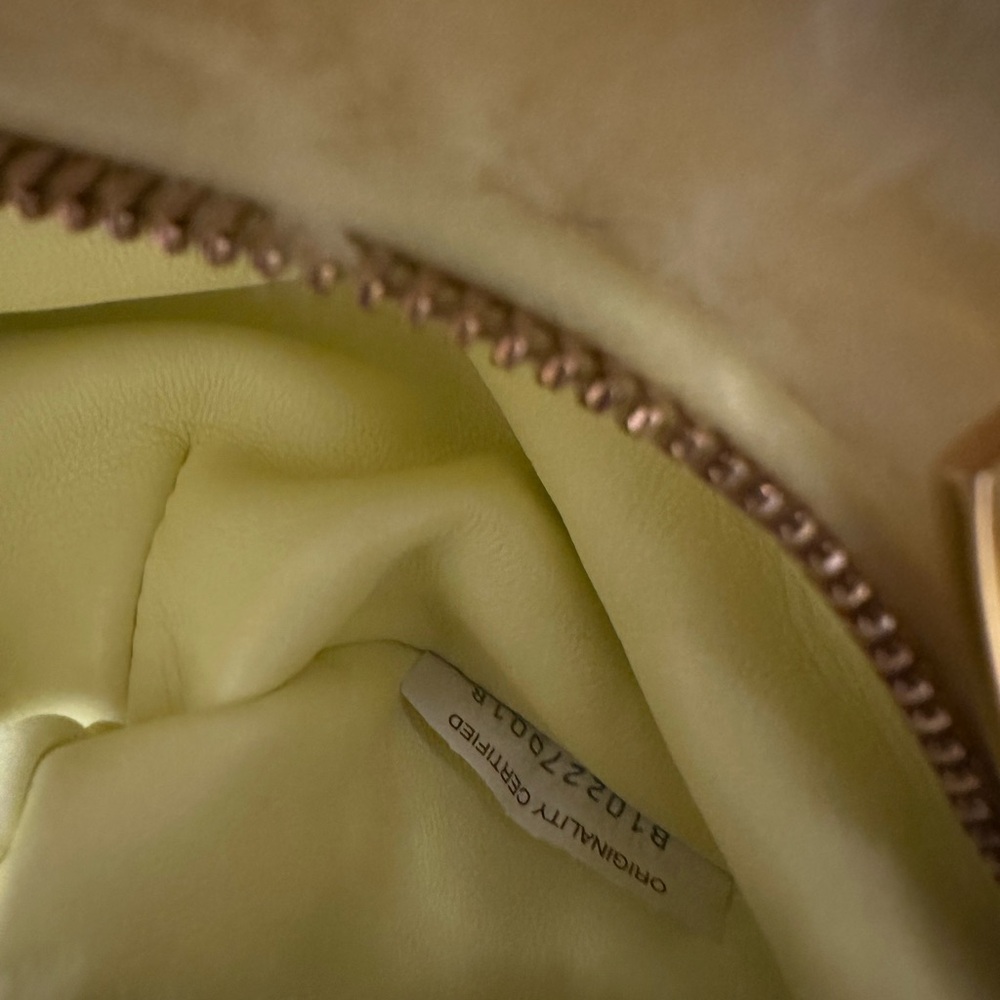 NWT BOTTEGA VENETA Mini Jodie Top Handle Bag in Sherbert-Gold - Picture 9 of 16
